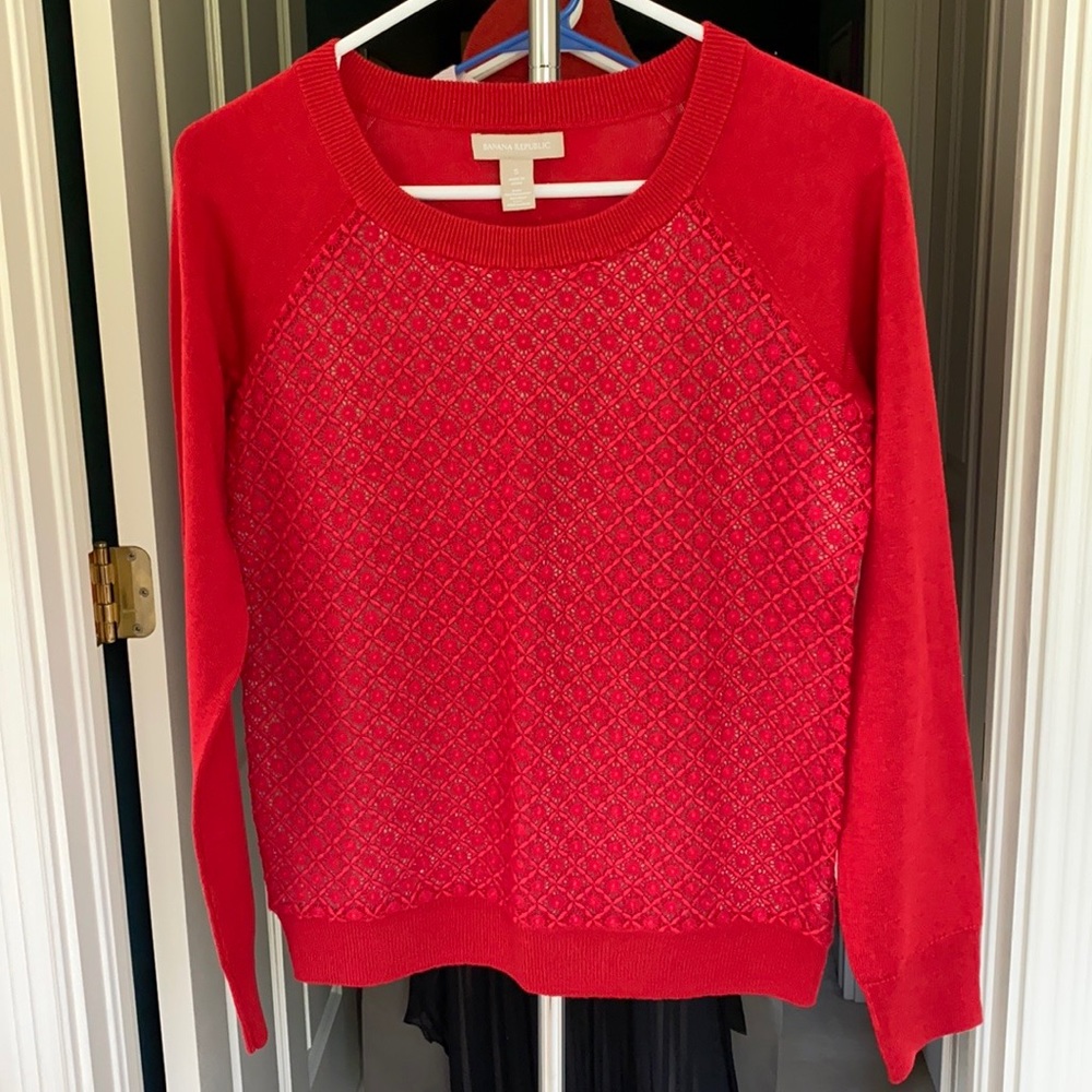 Banana Republic Women’s Eyelet Sweater